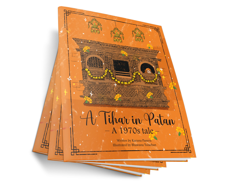 Cover of new children's book A Tihar in Patan